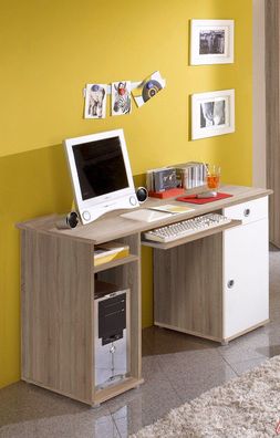 Schreibtisch WIKI Kinderzimmer Jugendzimmer PC Büro Sonoma Eiche Weiß