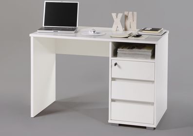 Schreibtisch "PRIMUS" PC Tisch Computertisch Home-Office Büro weiß