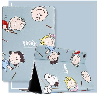 Snoopy Charlie Pooh Schutzhülle für iPad 2017/2018 Cartoon Peanuts Anti-fall Cover