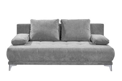 Couch Sofa Zweisitzer JENNY Schlafcouch Schlafsofa ausziehbar schlamm grau 203cm