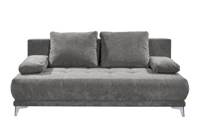 Couch Sofa Zweisitzer JENNY Schlafcouch Schlafsofa ausziehbar stone grau