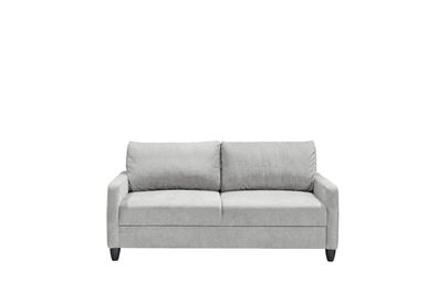 Zweisitzer "Riga" Sofa Couch hellgrau silber 177 cm