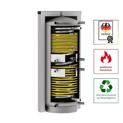 Solarbayer Hygiene-Schichtladespeicher HSK-SLS-800, Edelstahlwellrohr 106008000