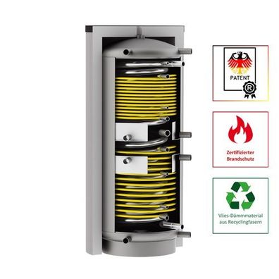 Solarbayer Hygiene-Schichtladespeicher HSK-SLS-500, Edelstahlwellrohr 106005000