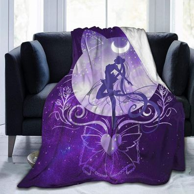 Anime Sailor Moon Flannel Fleece Blanket Tsukino Usagi Artemis Nap Decke Sofa Quilt