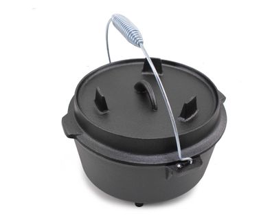 Oleio Dutch Oven aus Gusseisen,32 cm Durchmesser, 17 cm Höhe