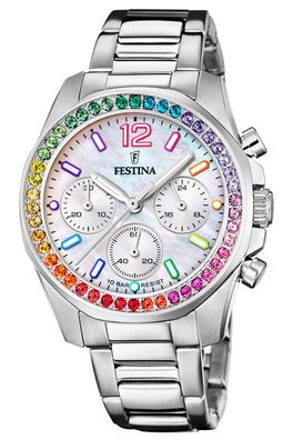 Festina Damenuhr Chronograph Regenbogen F20606/2