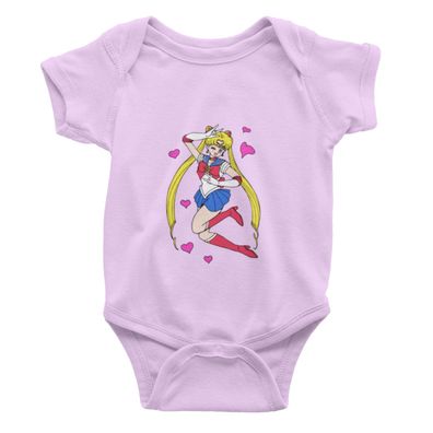 Bio Baumwolle Babystrampler für Anime Sailor Moon Prinzessin Mond