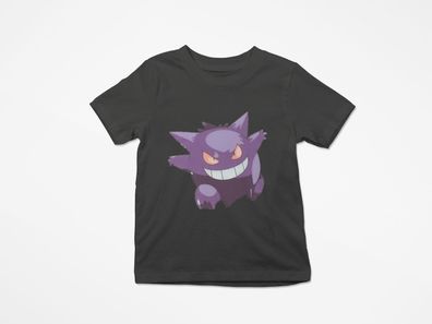 Pokemon Süßes Pika Pikachu Gengar Geist Kinder Bio T-Shirt Shirt Kids