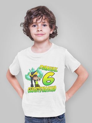 Personalisiertes Bio Baumwolle Kinder T-Shirt Ben 10 Das Geheimnis der Omnitrix