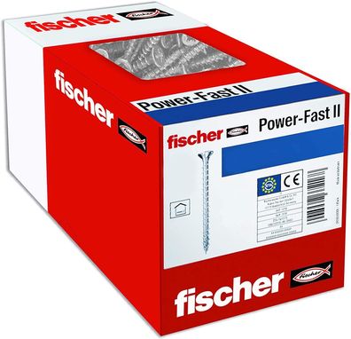Fischer PowerFast II PZF 3,0 x 16 Spanplattenschraube Vollgewinde 200 Stück