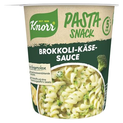 Knorr Pasta Snack Brokkoli-Käse-Soße Instant Nudeln Pasta Snack 8er Pack 8 x 62g