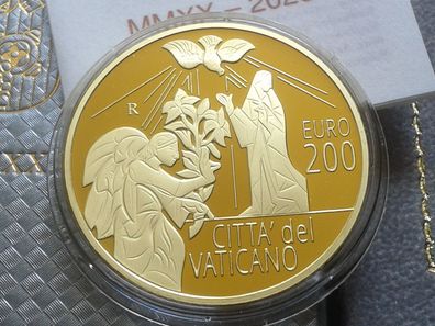 200 euro 2020 PP Vatikan Erzengel Gabriel Gold - 499 Stück SELTEN 40g Gold