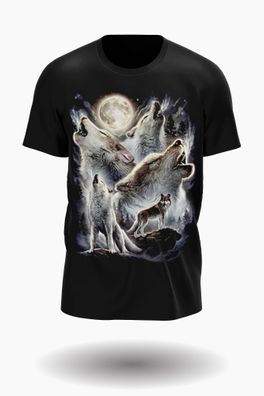 Wild Glow in the Dark wolf pack "Ready to Hunt" T-shirt Design