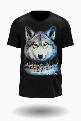 Wild Glow in the Dark Leitwolf und wolf pack T-shirt Design