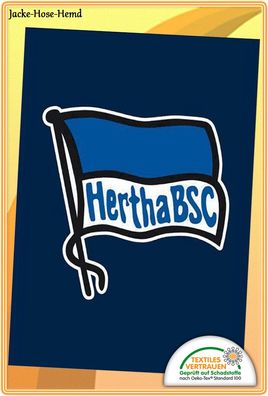 Decke Hertha BSC Polar-Fleecedecke Blau Fahne Logo Navy Gr. 150x200cm NEU
