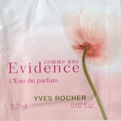 YVES ROCHER Comme une Evidence Eau de Parfum Erfrischungstuch 0,7ml Reisegröße