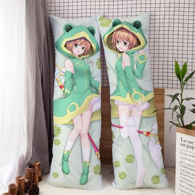 Sakura Kinomoto Long Throw Kissenbezug Doppelseitig Puppe Kissen Cover Bettwäsche