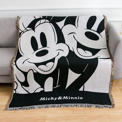 Cartoon Retro Mickey Minnie Nap Blanket Decke Sofa Quilt Tapisserie Teppich 130x180