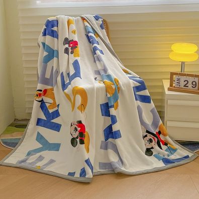 Cartoon Mickey Milk Fiber Blanket Minnie Daisy Lotso Winnie Nap Decke Sofa Quilt