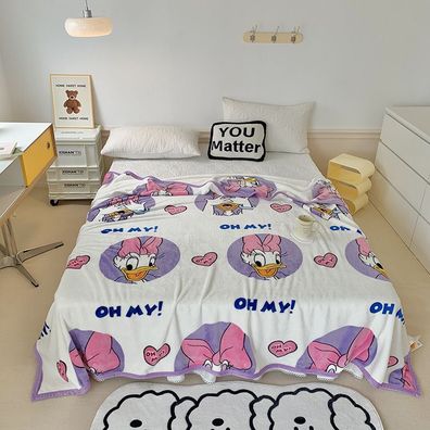 Cartoon Daisy Goofy Milk Fiber Blanket Winnie Mickey Dumbo Nap Decke Sofa Büro Quilt