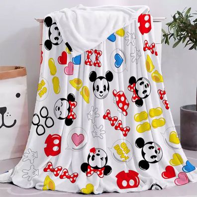 Cartoon Mickey Minnie Mous Flannel Fleece Blanket 3D Nap Decke Sofa Quilt 150x180