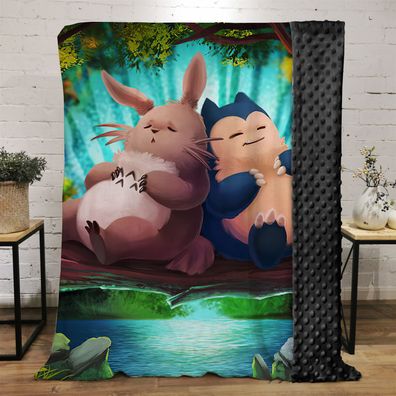 Anime Totoro Crystal Velvet Blanket Mei Satsuki Appease Decke Sofa Quilt 130x150cm