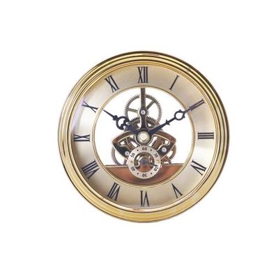 Durchsichtiges Metalluhr-Zahnrad, Wanduhr, DIY-Uhrenzubehör, 97 mm goldener, durchsi