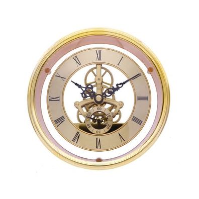 Durchsichtiges Metalluhr-Zahnrad, Wanduhr, DIY-Uhrenzubehör, 149 mm goldener, durchs