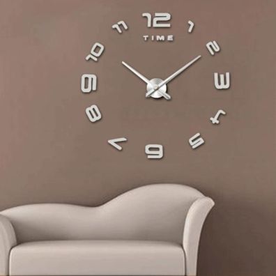 3M007 Wohnzimmer stumm, super große Acryl-DIY-Wanduhr, europäische und amerikanische