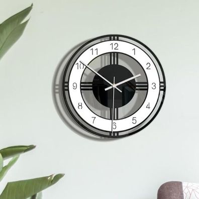 Wohnkultur Runde Kreative Wanduhr Wohnzimmer Schlafzimmer Transparent Acryl Retro Uhr