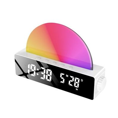 S286 Sonnenuntergangslicht, LED-Digitalanzeige, elektronische Uhr, USB-Plug-in, Deskt