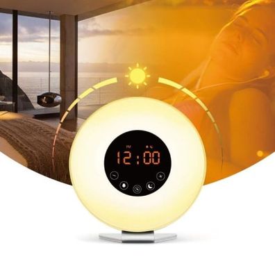 LED Touch Smart Wake Up Light Wecker mit UKW-Radio