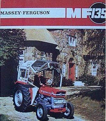 Blechschild Massey Ferguson MF 135, Landtechnik, Schlepper, Trecker, Oldtimer