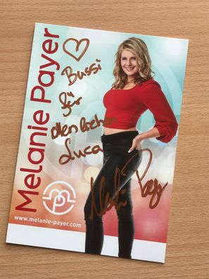 Melanie Payer Autogrammkarte orig signiert MUSIK TV #5860
