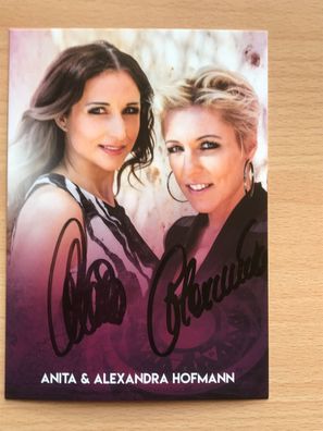 Anita & Alexandra Hofmann Autogrammkarte orig signiert MUSIK TV #5810
