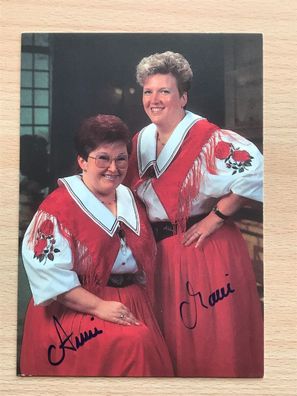 Anni & Moni Autogrammkarte orig signiert MUSIK TV #5820