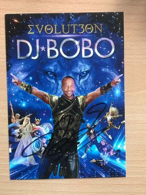 DJ BOBO Rock & Pop Autogrammkarte orig signiert TV Film #5776