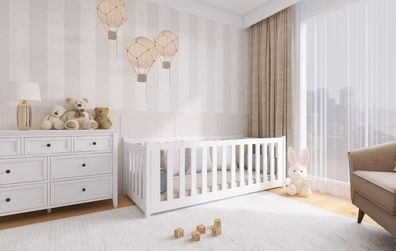 Kinderbett / Einzelbett Concept - Weiß / Beige / Grau / Graphit - verschiedene Größen