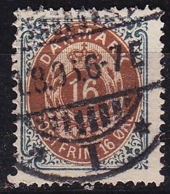 Dänemark Danmark [1875] MiNr 0027 II Y A b ( O/ used )