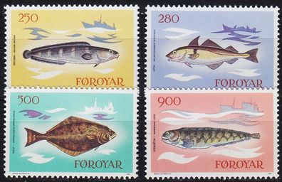 Dänemark Danmark [Färöer] MiNr 0086-89 ( * */ mnh ) Fische