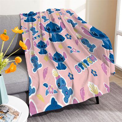 Lilo & Stitch Flannel Fleece Blanket Angel Nani Jumba Jookiba Sofa Quilt Nap Decke