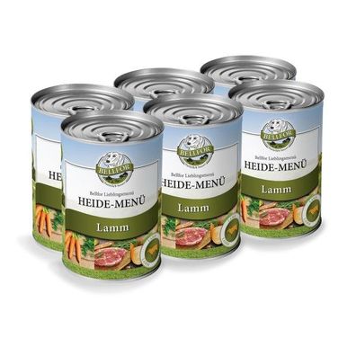 Hundefutter Nass mit Lamm - Heide-Menü - 6x400g