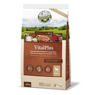 Glutenfrei Hundefutter aus Lammfleisch - Premium PUR VitalPlus - 2,5 kg