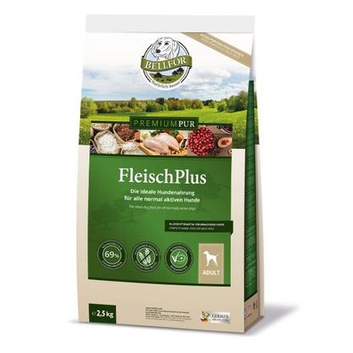 Glutenfrei Hundefutter aus Hühnerfleisch - Premium PUR FleischPlus - 2,5 kg
