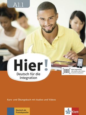 Hier! A1.1 Kurs- und Uebungsbuch mit Audios und Videos Deutsch fuer
