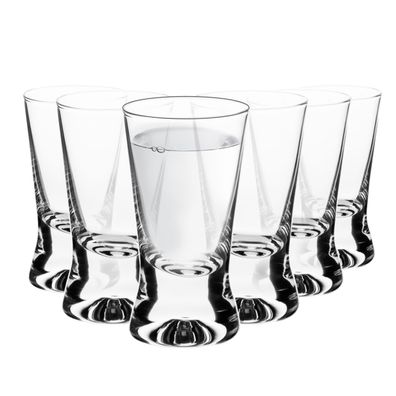 Krosno X-Line Gläser für Vodka Shot Schnaps | Set 6 | 25 ml | Spülmaschine