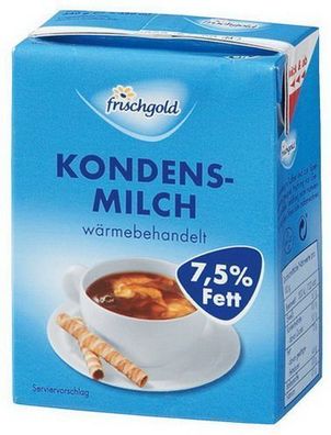 1x Frischgold Kondensmilch 7,5% fett, 340 g Süßigkeiten, Nahrungsmittel