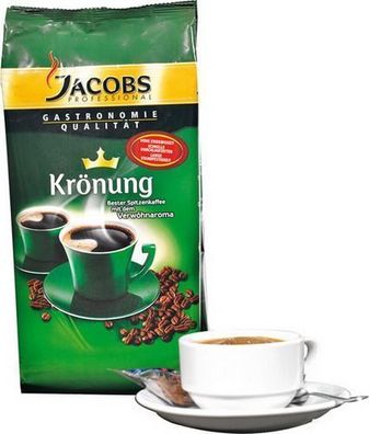 1x JACOBS Kaffee Krönung Bohnenkaffee, Pulverkaffee
