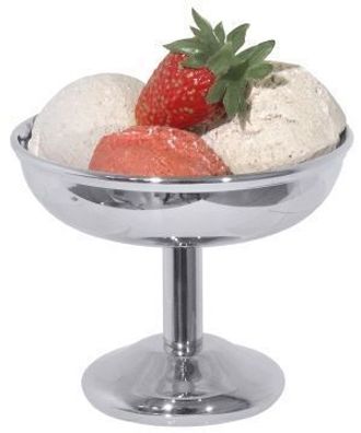 1x Eiskelch, hoch aus Edelstahl 18/10, Salatschüssel, Salatschälchen